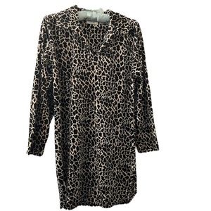 5/$20 Fleece night gown with leopard print